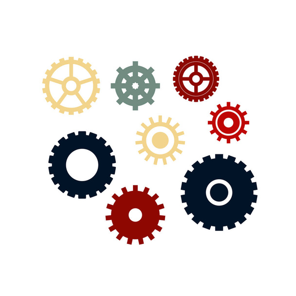 Vector set of different gears. Gears icons.  - Vector, Image