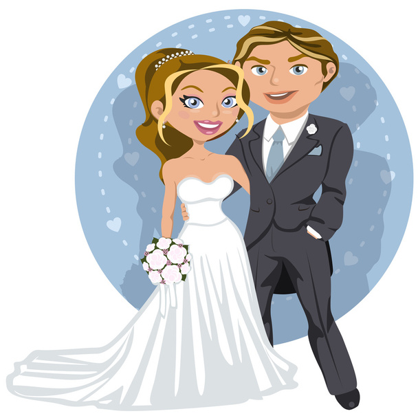 Genç evlilik çifti - Vektör, Görsel