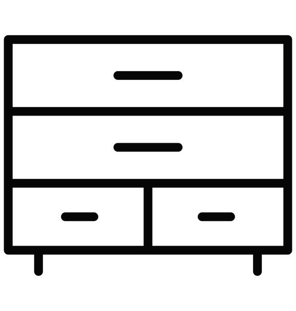 Schubladen isoliertes Vektorsymbol, das leicht bearbeitet oder verändert werden kann. - Vektor, Bild