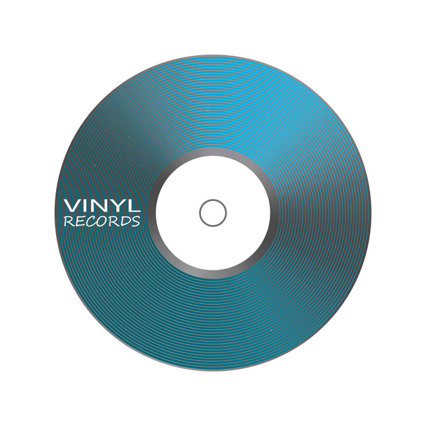 Poster of vinyl player record. Music label logo. - Vector, Image