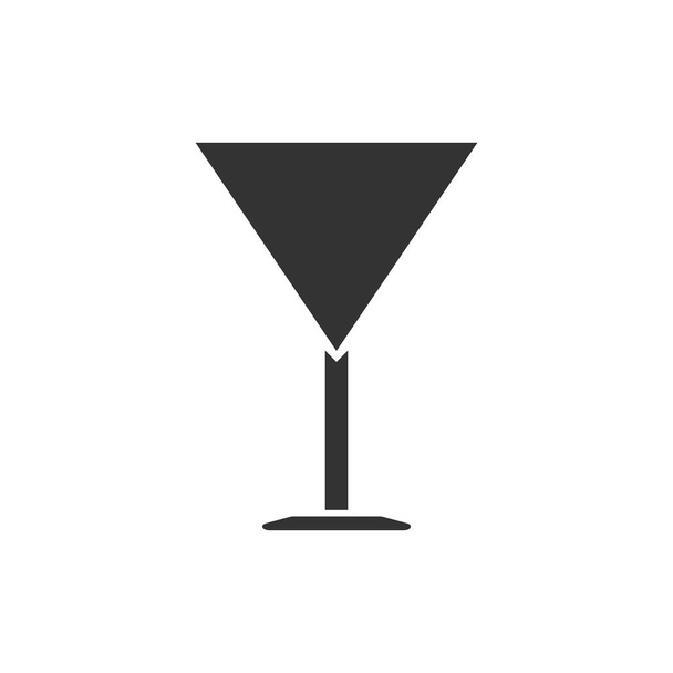 Ikona Martini szkła płaskiego - Wektor, obraz