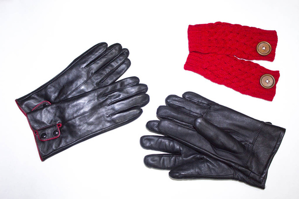 modèle de gants en cuir de mode
 - Photo, image