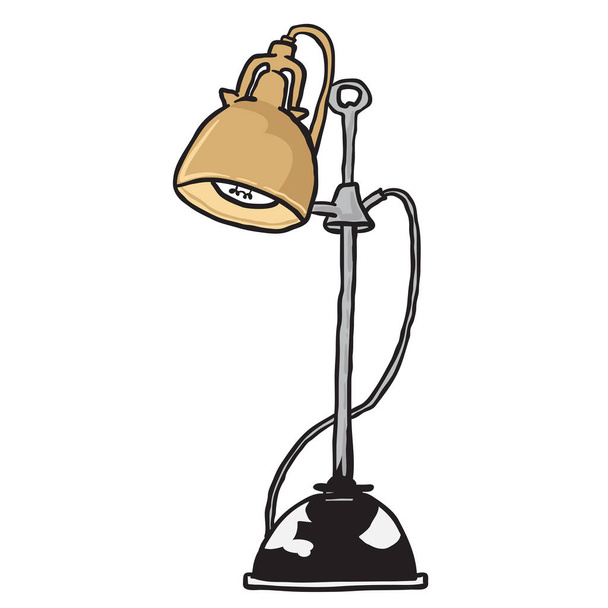 lamp cartoon illustration isolated on white - Wektor, obraz