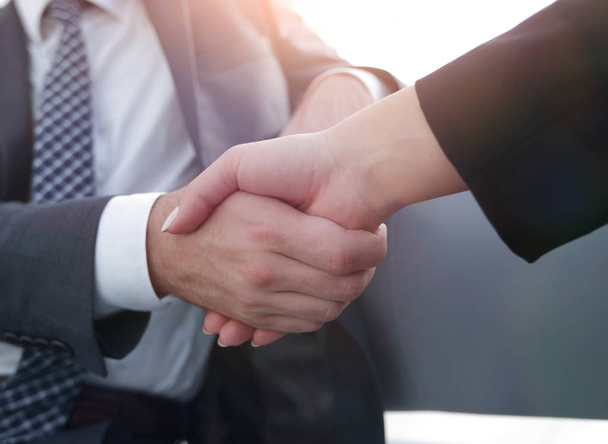 Business handshake ,congratulations or Partnership concept. - Foto, Imagen