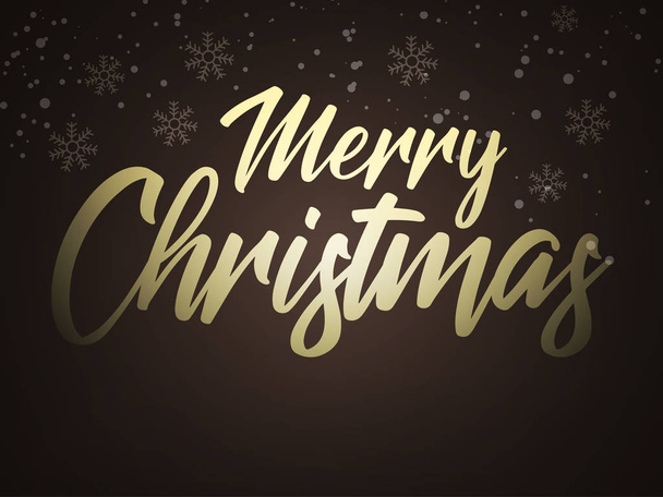 Feliz Natal 2018 caligrafia texto de Feliz Natal com fundo criativo e floco de neve
 - Vetor, Imagem