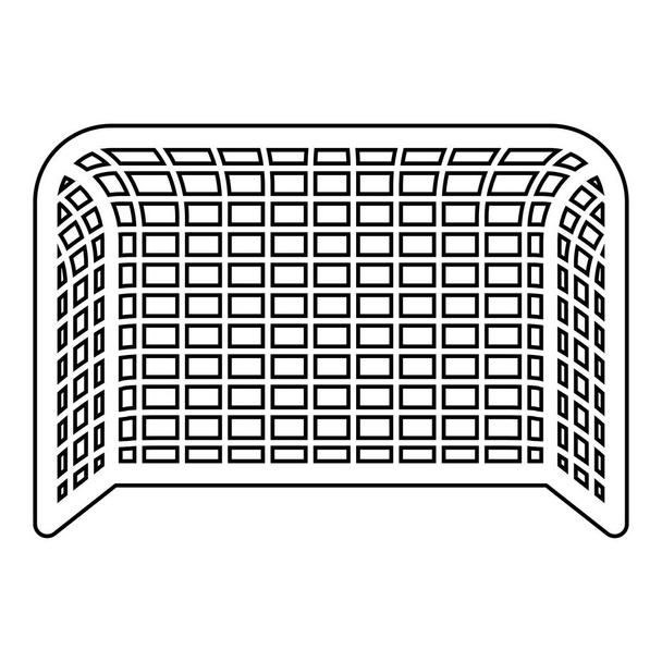 Puerta de fútbol Puerta de fútbol Puerta de balonmano Icono de puntuación de concepto vector de color negro ilustración estilo plano esquema de imagen simple
 - Vector, Imagen