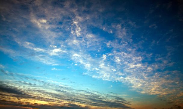 Colorful sunrise with clouds on sky, nature beauty background - Photo, Image