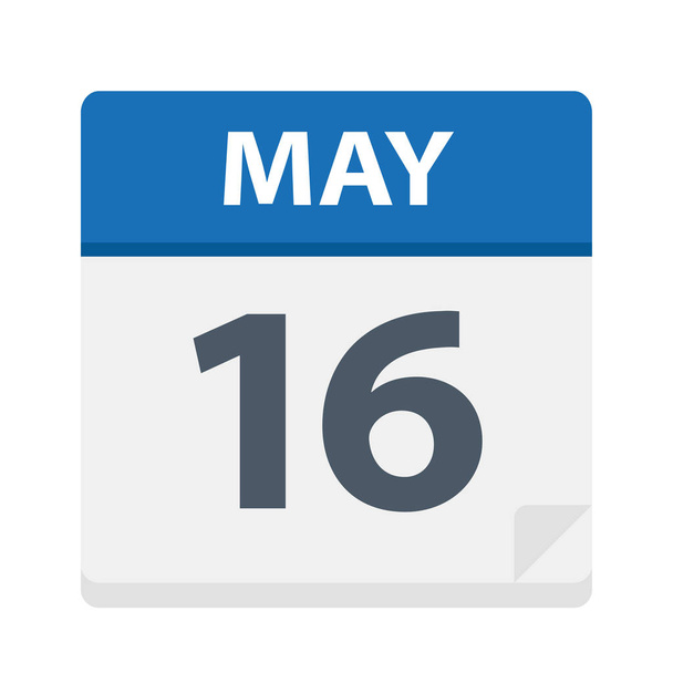 May 16 - Calendar Icon - Vector Illustration - Vector, Image