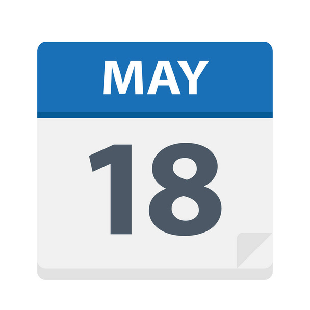 18. května - ikonu kalendáře - vektorové ilustrace - Vektor, obrázek