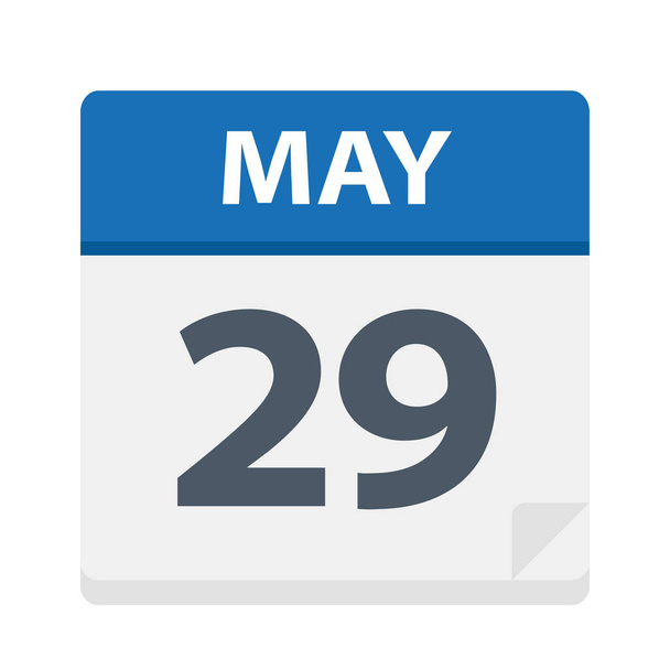 29. května - ikonu kalendáře - vektorové ilustrace - Vektor, obrázek