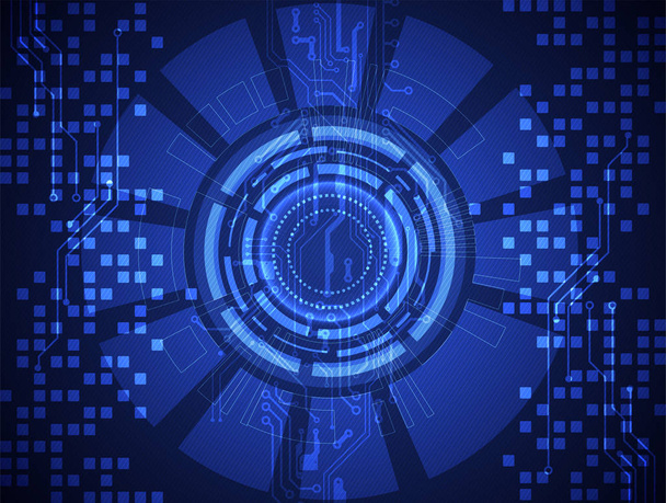 Concepto de tecnología de círculo abstracto. Placa de circuito, alto fondo de color de la computadora. Ilustración vectorial
 - Vector, imagen