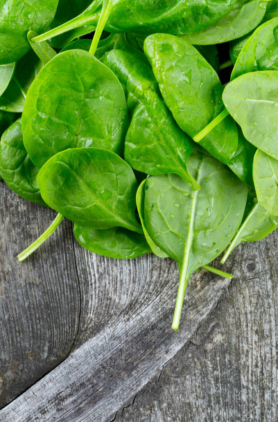 fresh spinach leaves, closeup view - Photo, Image