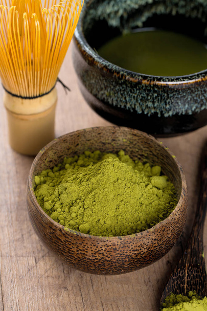 green matcha tea closeup ivew - Valokuva, kuva