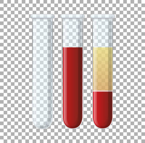 Ensemble de flacons en verre avec illustration de sang
 - Vecteur, image