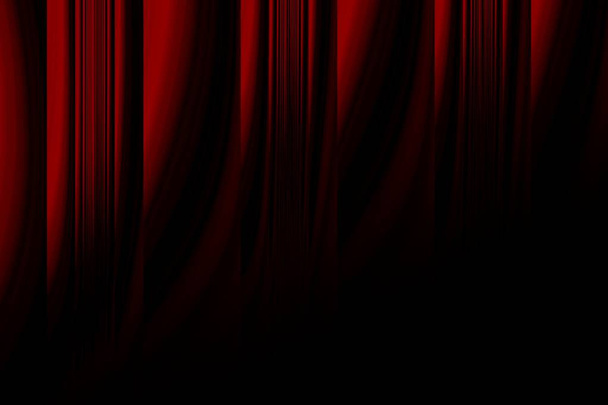 Astratto muro tenda rossa in camera oscura - Foto, immagini