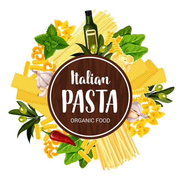 Italian pasta restaurant menu vector cover - Vector, Image