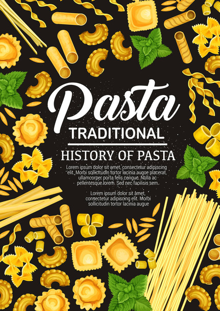 Cartel de cocina de pasta italiana, cubierta vectorial
 - Vector, imagen