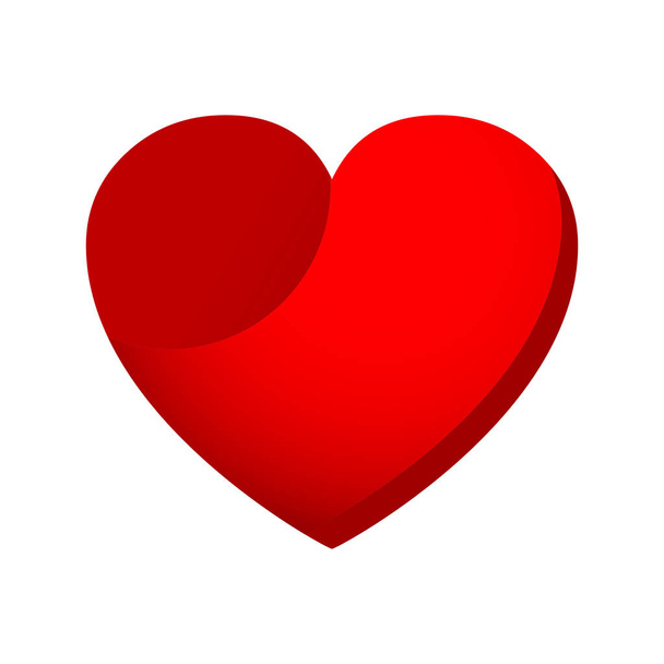 Hermoso corazón rojo - vector
 - Vector, Imagen