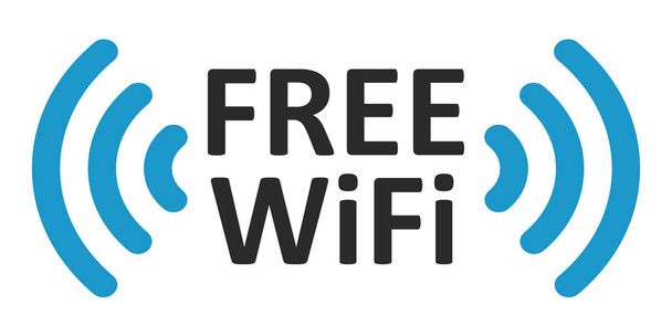 Free wifi logo zone  vector - Vector, Image