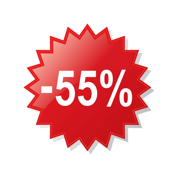 Discount 55 percent - stock vector - Vector, Image