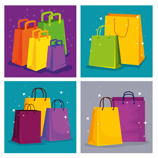 set shopping bags to special sale price - Vektor, obrázek