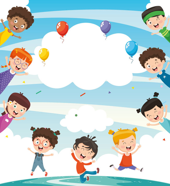 Vector Illustration Of Children At Theatre - Vector, Image