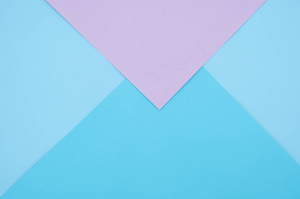 Sininen ja vaaleanpunainen pastelliväri paperi geometrinen tasainen lay tausta
 - - Valokuva, kuva