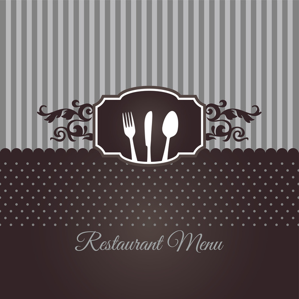 Restaurant menu cover in chocolate brown - Vektor, Bild