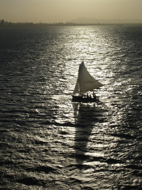 yelken gemi silueti - Fotoğraf, Görsel