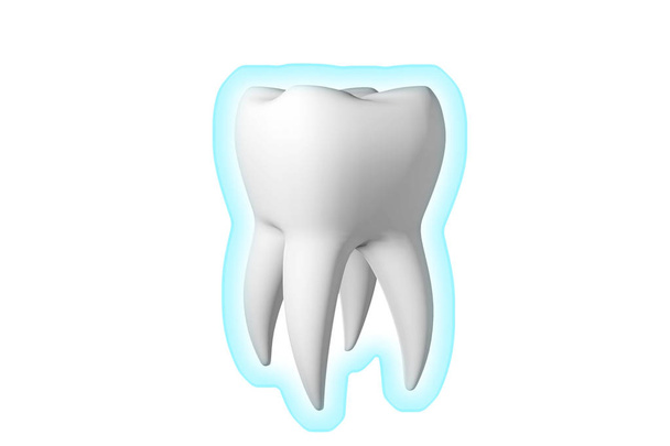 Escudo que protege los dientes de los gérmenes alimentarios. 3d renderizar
 - Foto, Imagen