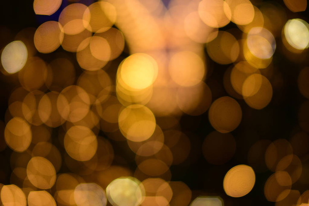 abstract blurred of blue and silver glittering shine bulbs lights background:blur of Christmas wallpaper decorations concept.christmas light night,abstract circular bokeh background.bokeh lights. - Photo, Image