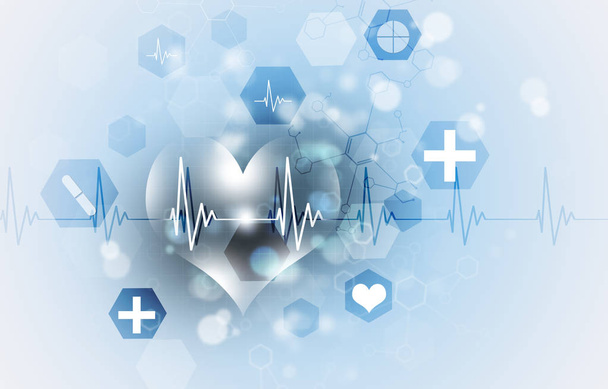 egészségügyi tudományos orvosi illusztráció a szíve dobog - Fotó, kép