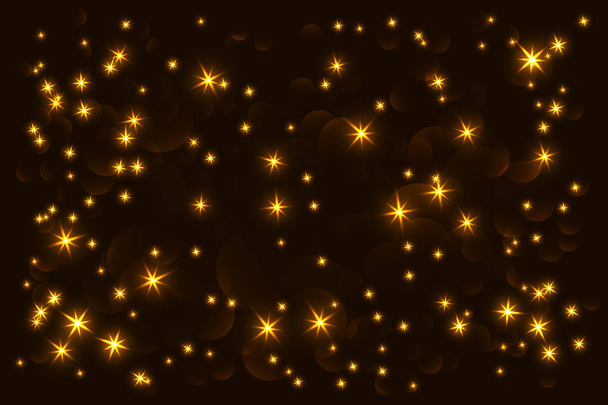 fondo brillante con estrellas brillantes y bokeh
 - Vector, imagen