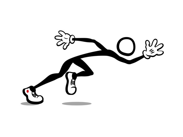 Hombre palo: Empezar a correr
 - Vector, Imagen