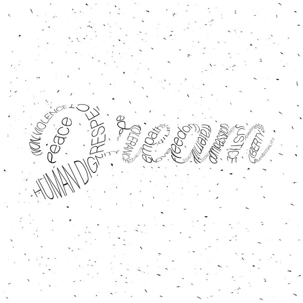 Vector typography design on the word Dream in black on a white grungy background - Vector, Image