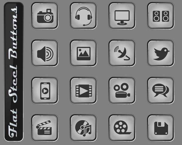 media icon set - Vector, Image