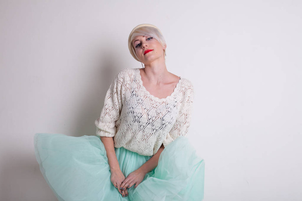 beautiful woman blond fashion portrait clothing nice - Valokuva, kuva