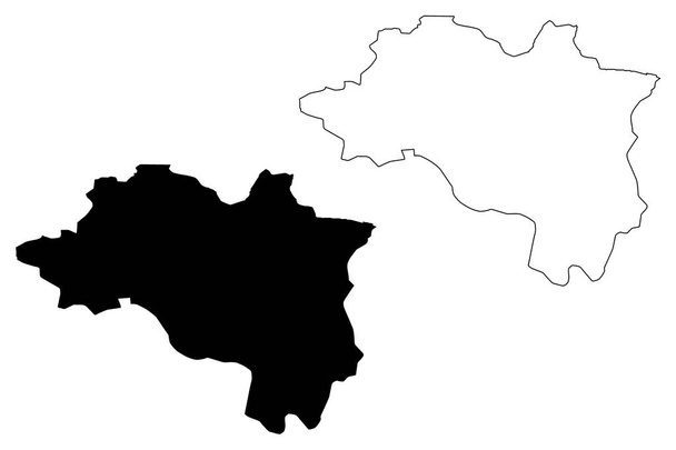 Ordu (Turkin tasavallan maakunnat) kartta vektori kuva, scribble luonnos Ordu ili kartta
 - Vektori, kuva