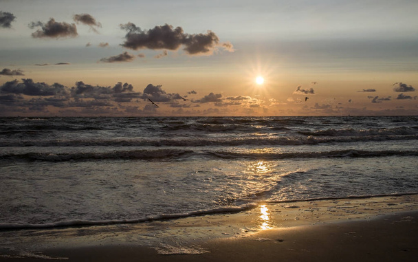 Sunset on the Baltic sea - Фото, изображение