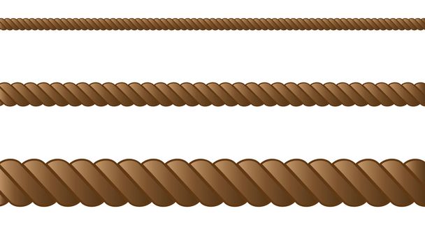 Мотузка в трьох розмірах
 - Вектор, зображення