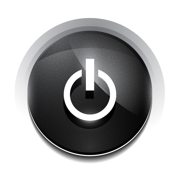 Vector black power button - Vector, Image
