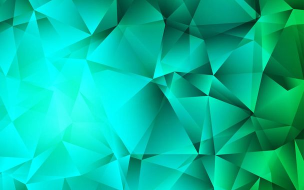 Světle zelené vektor šablona s krystaly, trojúhelníky. Ilustrace se sadou barevné trojúhelníky. Vzor pro busines reklamy, brožury, letáky - Vektor, obrázek