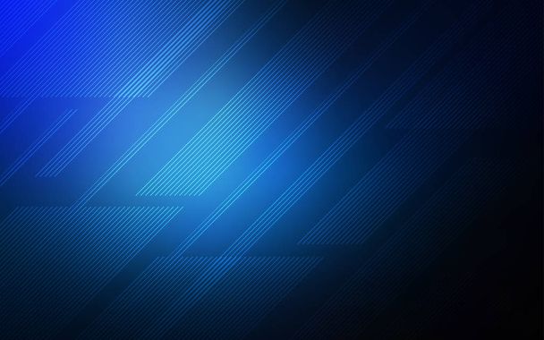 Dark BLUE vector texture with colored lines. Modern geometrical abstract illustration with Lines. Template for your beautiful backgrounds. - Vector, Image