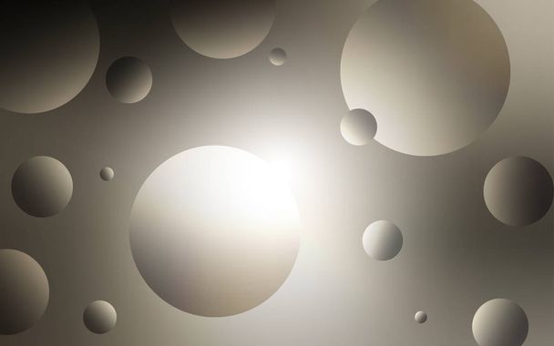 Fondo vectorial gris claro con burbujas. Ilustración abstracta moderna con gotas de agua de colores. Patrón se puede utilizar para el anuncio futurista, folletos
. - Vector, imagen