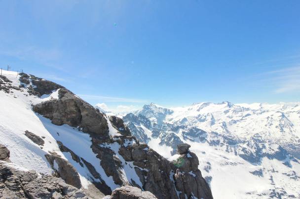 Mount. Titlis, Sveitsi Näkökulmasta 360 asteen panoraama, suosittuja nähtävyyksiä Sveitsissä
. - Valokuva, kuva