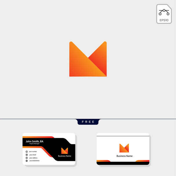 modèle initial de logo M monogramme, illustration vectorielle, gratuit votre conception de carte de visite comprennent
 - Vecteur, image