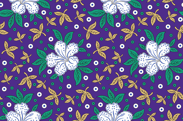 naadloze floral achtergrond voor stoffen en doeken - Vector, afbeelding