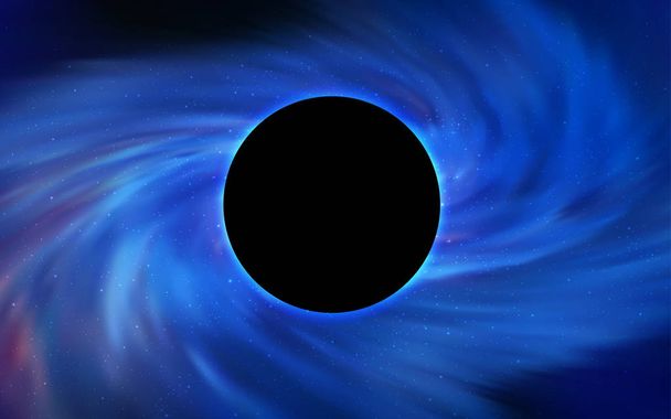Világos kék vektor háttér egy fekete lyuk, ég. Színes fekete lyuk, az éjszakai égbolt ragyogó csillagok. Hátteret hirdetések, szórólapok, fekete péntek. - Vektor, kép