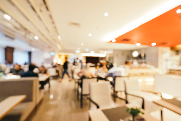 Abstract blur and defocused breakfast buffet in hotel restaurant and coffee shop cafe interior for background - 写真・画像