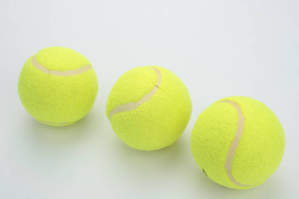 Close-up three tennis balls - Zdjęcie, obraz
